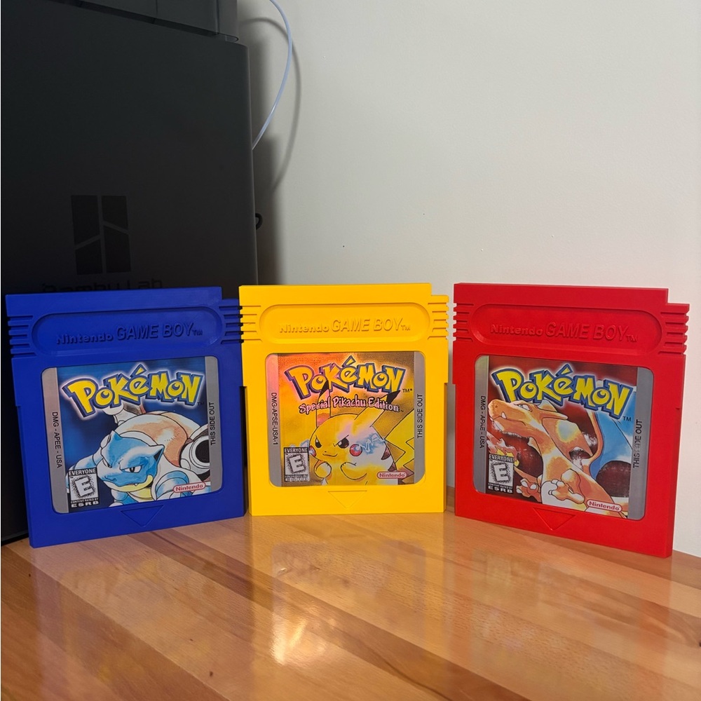 Nintendo Pokémon Game Boy Color Trio - Red, Yellow, Blue Wall Decor